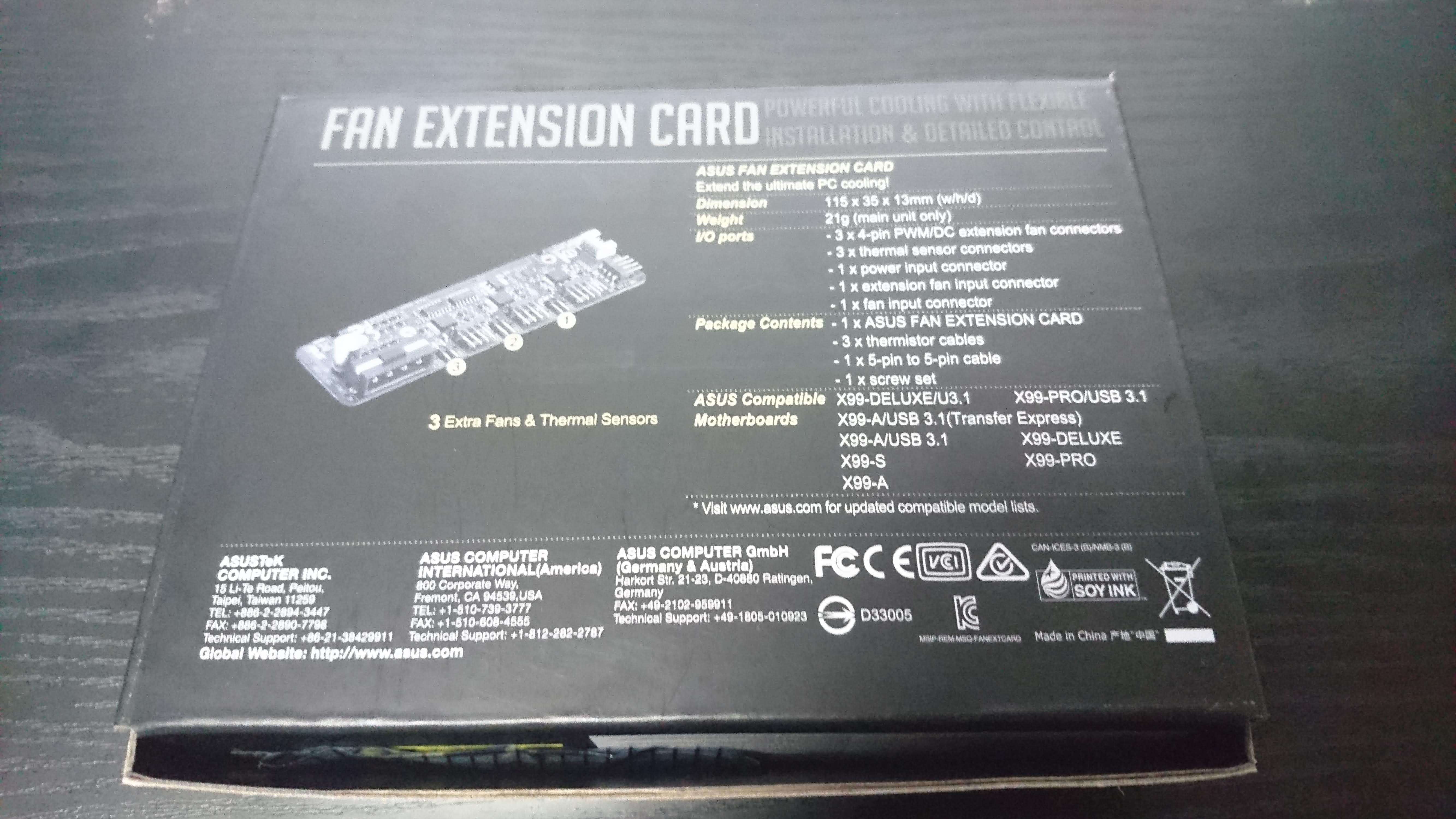 Asustek Fan Extension Card レビュー 雑談記